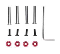ASHATA PC Computer Case Cooling Fan Screws, 4 Pcs Computer Cooling Fan Mount Screws, PC Case Fans Mounting Screws for 25mm 30mm Thick Fans, with L Shaped Hex Wrench (Red)