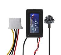 ASHATA PC Water Cooling System Pointer Display Thermometer Temperature Meter,LCD Display Digital Water Cooling Thermometer Pointer Temperature Indicator For All G1/4 Thread Water Cooling Equipment