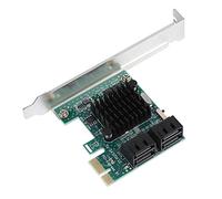 ASHATA PCI-E Adapter Card, Controller Card 4 Ports PCI-E to SATA 3.0 6G Controller Card Adapter for Windows XP / 2003 / Vista / Win7 / Win8 / Win10