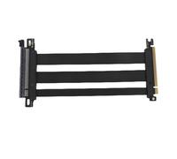 ASHATA PCIe 4.0 Riser Cable, PCIe 4.0 X16 High Speed Flexible Extender Card Extension Port 180 Degree Adapter GPU Extension Cable for RTX 4090 Ti for 8900 Xt (15cm)