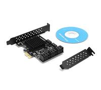 ASHATA PCIE SATA Card,PCI-E to SATA3.0 Controller Expansion Board 8-Port SATA3.0 Interface Expansion Card,PCI-E SATA Adapter Card Fit For 7/8/XP/10
