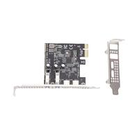 ASHATA PCIe to USB 3.2 Gen 1 Card, 5Gbps Bandwidth Expansion Card with 2 Type C and 2 Type A Ports, PCIe Express Adapter Card USB Card Internal Port Hub for Desktop PC