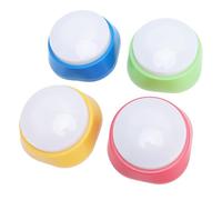 ASHATA Pet Training Buzzer Colorful Light Record Button for Cats Dogs, 30s Multifunctional Voice Recording Button, 4PCS Yellow Green Blue Red