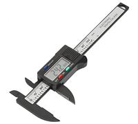 ASHATA Plastic Digital Caliper 0-100 Mm, Sliding Vernier Measuring Tool with Large LCD Screen for Jewelry Hobby Measurement