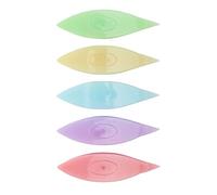 ASHATA Plastic Tatting Shuttle Sets, 5Pcs Hand Lacemaking Tool Sewing Accessories for Lacemaking Craft, Colorful Tatting Shuttle, Sets for Beginners (12038 Fruit Green Fruit Yellow Blue)