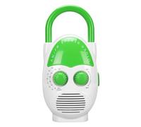 ASHATA Portable AM/FM Shower Radio, Hanging Bathroom Radio with Built-in Speaker, Adjustable Volume, Battery Operated for Kitchen, Outdoor