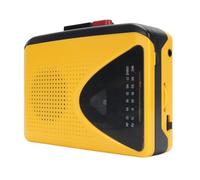 ASHATA Portable Cassette Player Tape Recorder with Built in Speaker, Microphone, Retro Compact AM FM Radio Cassette Player with Headphone Jack, for Home Garden