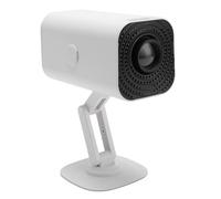 ASHATA Portable Mini Projector, 1080P Bluetooth WiFi Projector, 360 Degree Rotatable, Auto Keystone, Manual Focusing, for Phone Laptop Home Theater Movie Projection (White)