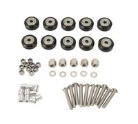 ASHATA Premium Wheels of the 3D Printer of the Printer with Bearings, Low Noise and High Precision, Compatible with Engraving Machines, 10 STCS Poelieset