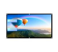 ASHATA Projector Screen,16:9 Portable Projector Curtain,Foldable Non-crease Projector Curtain Projection Screen,for Outdoor Indoor Home Theater,White,60-120 Inch For Your Choice