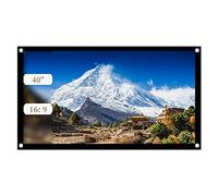 ASHATA Projector Screen,16:9 Projection Screen Thicken Portable Non-Crease Soft Polyester Projector Curtain for Projector Home Theater Outdoor/Indoor/Camping Movie,White,40-120 Inch (40in)