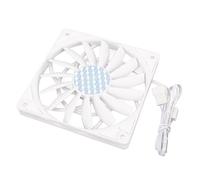 ASHATA PWM PC Fans, CPU Fan 120mm Case Cooler Fan, 4pin PWM Fan, MFDB Dynamic Pressure Bearing 500RPM to 1800RPM PC Cooling Fan for Computer Case (White)