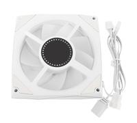 ASHATA Quiet 800-1800RPM 4 Pin PWM CPU Cooler Fan with ARGB Support, Absorption Noise 120mm PC Case Fan for Desktop Computer (White)