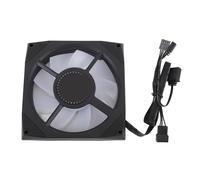 ASHATA Quiet 800-1800RPM 4 Pin PWM CPU Cooler Fan with ARGB Support, Absorption Noise 120mm PC Case Fan for Desktop Computer (Black)