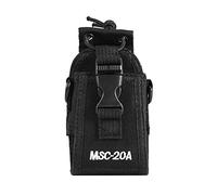 ASHATA Radio Case, MSC-20A Nylon Pouch Case Bag with Strap for Kenwood/Motorola/HYT Two-Way Radio,Radio Holder Holster Case Pouch Bag for Police,Fireman,Security Guard,First-aid Personnel,Black