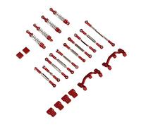 ASHATA RC Car Upgrade Replacement Kit, Durable Aluminum Alloy for DIY, Compatible with WPL C24 C14 C14K C24K RC Car (Red)