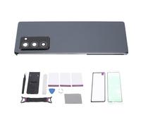 ASHATA Replacement Kit for Z Fold 2 5G F916, Front Glass Outer Screen and Back Glass Cover with Adhesive, Camera Lens, for Phone Repair (Black)