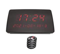 ASHATA Restaurant Pager System, RF Wireless Pager with Stable Long Distance Reception for Hotels Bars Restaurants, Supports 400 Pagers and Single 4 Buttons Transmitters (UK Plug)