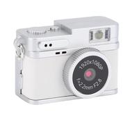 ASHATA Retro Keychain Digital Camera, Point and Shoot Digital Camera Built in 32GB Card, 1080P 30FPS FHD Video, 2MP Photos, 4 Filters, LED Flash, for Travel Recording (White)