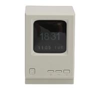 ASHATA Retro PC Style Bluetooth Speaker Clock for Vintage Desk Decor and Music Enjoyment Portable Mini Computer Speaker Clock USB Charging for Travel Outdoor Events ABS Material