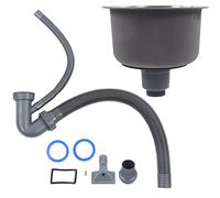 ASHATA Round Stainless Steel Kitchen Sink Splash Proof Mini Basin 11.8in for Bar Round Sink, Dual Mount Design for Countertop Installation