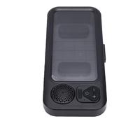 ASHATA Shower Phone Holder with Bluetooth Speaker Clear Sound for Bathroom Music ABS 11x24.5cm (Black)
