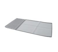ASHATA Silicone Coffee Mat with Raised Edge Counter Protector (Gray)