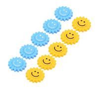 ASHATA Silicone Tennis Racket Vibration Dampeners, 10 Pack | Sunflower Shock Absorbers with Soft Silicone for Tennis Racquet, Blue & Yellow