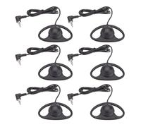 ASHATA Single Ear Headset, Lightweight Mono Headphone with L Shaped 3.5mm Plug and Foldable, for Laptop Phone Tablet VoIP Calls and Online Classes (6pcs)