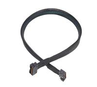 ASHATA Slim SAS LP SFF8654 8x to SFF8654 8x Cable，24G Fast Transfer SAS4.0 High Speed Data Cable Compatible with Servers, Storage Systems, Workstations High Performance Computing，0.5m