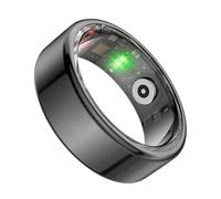 ASHATA Smart Ring Fitness Tracker - IP68 Waterproof NFC Wearable for Sleep Tracking, Body Temperature Monitor, Pedometer, Ebook Page Turning, Music Control (11#)