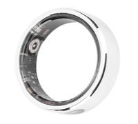 ASHATA Smart Ring, Fitness Tracker with Color Display Touch Control IP68 Stainless Steel Sport Ring for Men Women Running Cycling Swimming (#8)