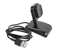 ASHATA Smartwatch Charging Dock Strong Magnetic Stand Fast USB C Charger for 3 Sense 4, Portable Black ABS Fit for Travel Home Work
