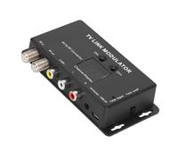 ASHATA UHF TV LINK Modulator AV to RF Converter IR Extender with Channel Display, PAL Optional, Adjustable Audio Video Output Level, USB 5V Powered, Compatible with Set Top Box & A V