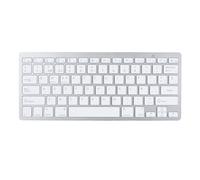 ASHATA Ultra Slim Bilingual Language Bluetooth Keyboard, German French Spanish Italian and English Bilingual Language Keyboard, Bluetooth Wireless Keyboard for PC (Spanish QWETZ Layout)