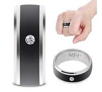 ASHATA Universal Smart NFC Rings for Mobile Phone, Smart Ring Multifunctional Magic Wearable Device, Smart NFC Waterproof Ring Magic Wearable Device Universal for Mobile Phone(Size 4)