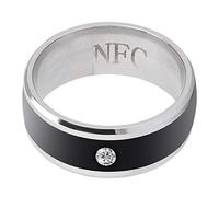 ASHATA Universal Smart NFC Rings for Mobile Phone, Smart Ring Multifunctional Magic Wearable Device, Smart NFC Waterproof Ring Magic Wearable Device Universal for Mobile Phone(Size 3)