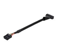 ASHATA USB 3.0 20 Pin Male to USB 2.0 9 Pin Female, Portable USB 3.0 Header Male to USB 2.0 Female Motherboard Adapter Cable, 10cm / 3.9in