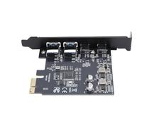 ASHATA USB 3.2 Expansion Card 2 USB Ports Type C Ports, PCI-E 1X to 3. GEN1 5Gbps Expansion Card with Built in Self Powered Technology No Need Additional Power Supply