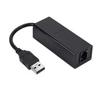 ASHATA USB External Dial Up Voice Fax Data Modem, Black, V.92 Quick Connect, Caller ID, 56K for Win7 Win8 Win10 XP