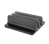 ASHATA Vertical Laptop Stand Holder, Universal Double-Slot Adjustable Desktop Stand Holder for All Laptop