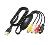 ASHATA VHS to Digital Converter, USB2.0 Video Cpture Card, AV to USB Audio Video Converter 1080P Capture Device Convert VHS VCR DVD Digital Adapter