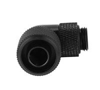 ASHATA Water Cooling Fitting,G1/4 Thread Water Cooling Fitting Thick Tube 90° Right Angle Elbow,Copper Plated Material,Fine Workmanship (Black)