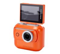 ASHATA WiFi Thumb Action Camera, 4K 48MP Wearable Sports Camera with Magnetic Detachable, Flip Up 2" Touch Screen, First Person View Recording, for Vlogging Running Cycling (Orange)