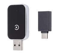ASHATA Wireless Adapter, 5.8GHz WiFi 5.0 Plug & Play No App Needed Auto Connect for IOS 6+ with USB C Type C for Factory Wired Cars