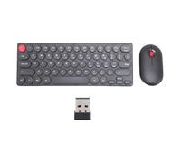 ASHATA Wireless Keyboard and Mouse Combo, 2.4G USB Receiver, 64 Keys Retro Keyboard Compact Mouse with Auto Sleep Function, 1200DPI, Plug and Play (Black)