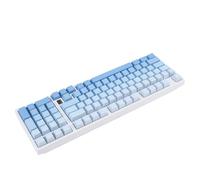 ASHATA Wireless Mechanical Keyboard, RGB Hot Swappable 3 Modes Gaming Keyboard Support BT 5.0/2.4G / USB Wired PBT Keycaps with 3000mAh Battery for Gaming Work Study (Blue White)
