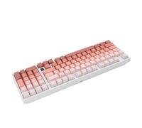 ASHATA Wireless Mechanical Keyboard, RGB Hot Swappable 3 Modes Gaming Keyboard Support BT 5.0/2.4G / USB Wired PBT Keycaps with 3000mAh Battery for Gaming Work Study (Pink White)