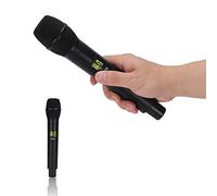 ASHATA Wireless Microphone,Rechargeable UHF Handheld Wireless Microphone with Mini Receiver Support Battery,for Karaoke, Voice Amplifier, PA System