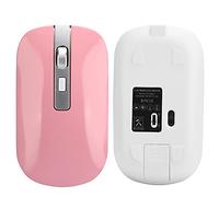 ASHATA Wireless Mouse, 2.4G Wireless Mouse Ergonomic 1600 DPI High Resolution USB Charging Computer Accessories,Portable Mobile Optical Mouse For Notebook, PC, Laptop (Pink)